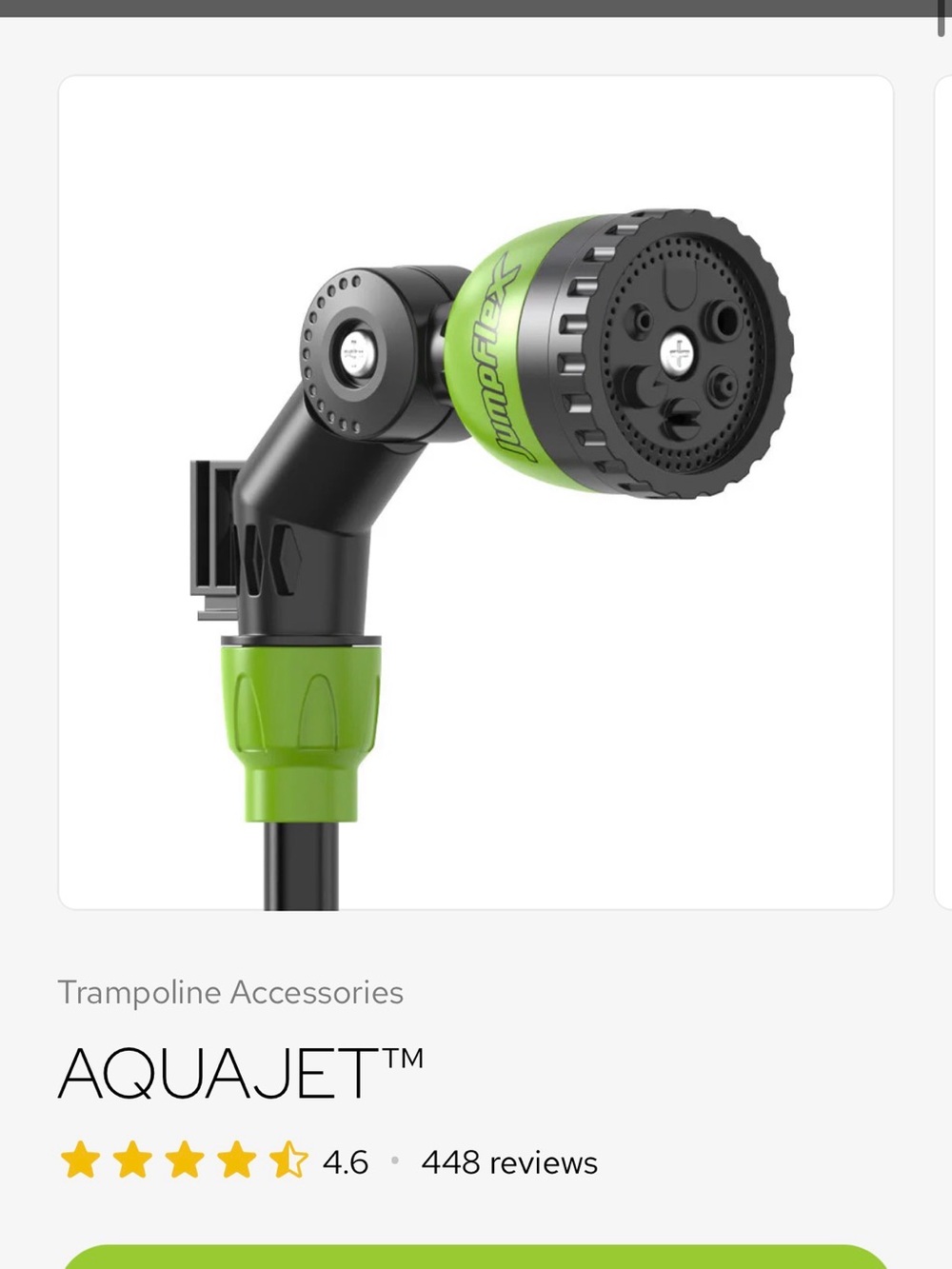 JumpFlex Trampoline AQUAJET sprinkler attachment New in Box